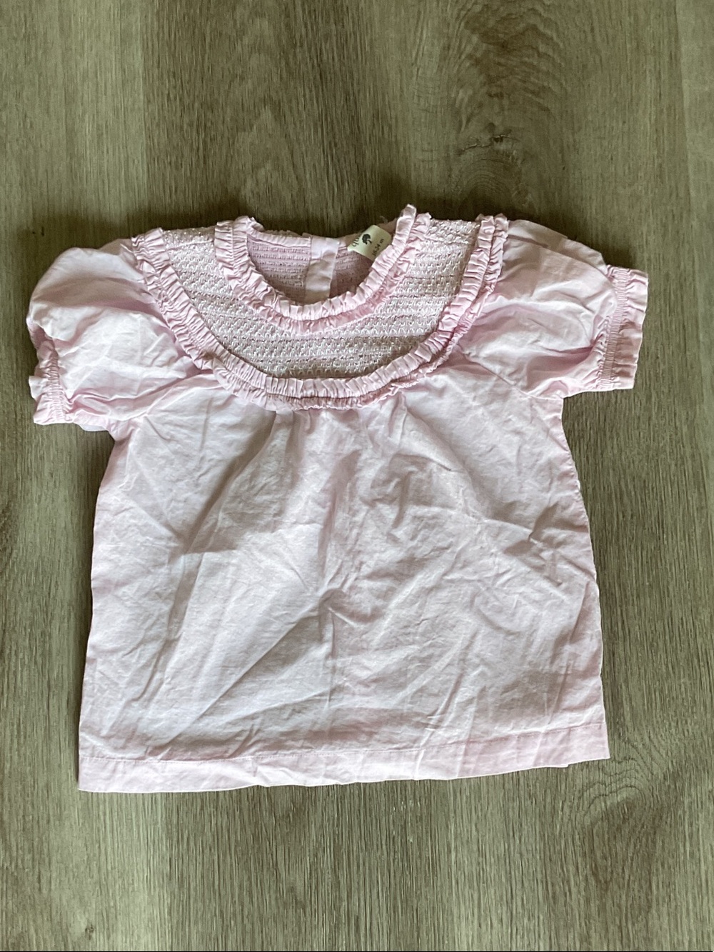 Kate Quinn 18-24 months Pink Smocked Ruffle Short-Sleeve Top for Kids